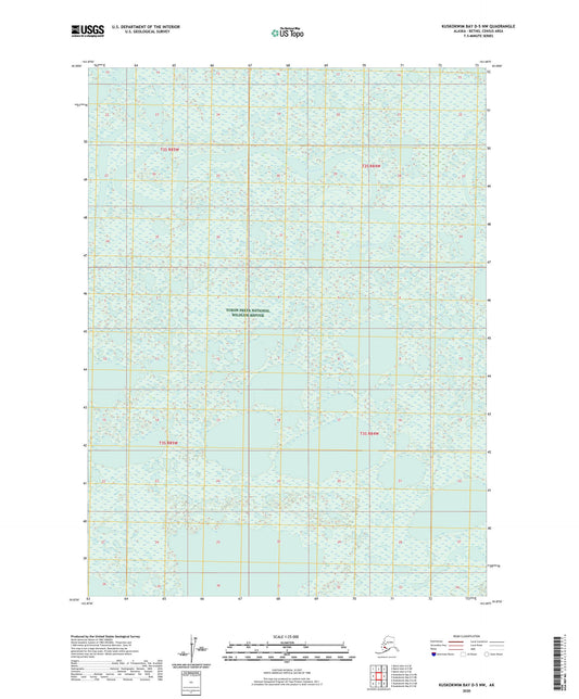 Kuskokwim Bay D-5 NW Alaska US Topo Map Image