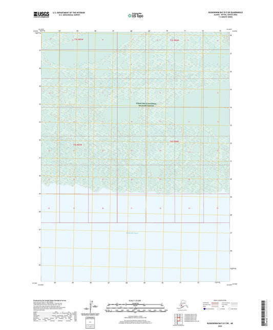 Kuskokwim Bay D-5 SW Alaska US Topo Map Image