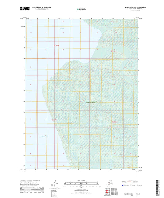 Kuskokwim Bay D-6 NW Alaska US Topo Map Image