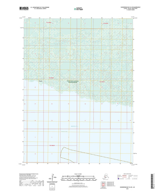 Kuskokwim Bay D-6 SE Alaska US Topo Map Image