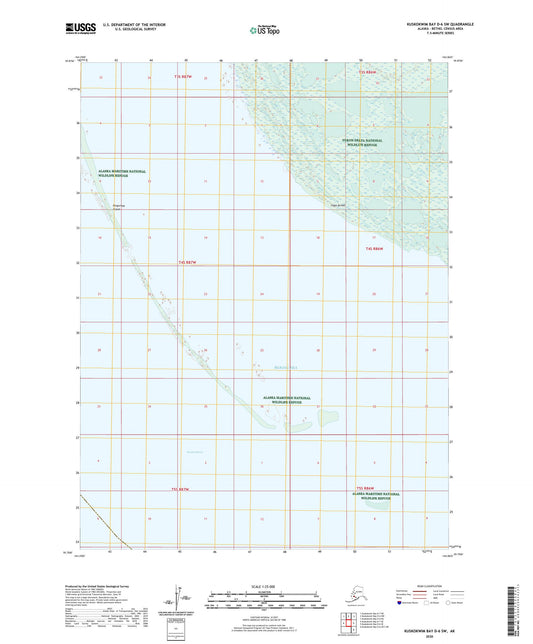 Kuskokwim Bay D-6 SW Alaska US Topo Map Image