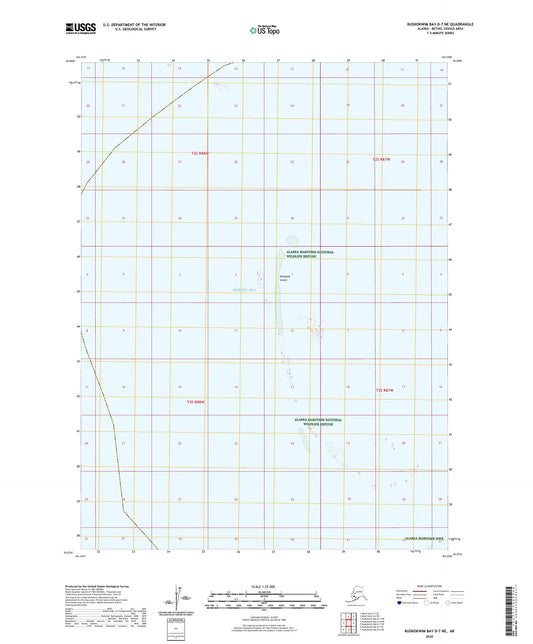 Kuskokwim Bay D-7 NE Alaska US Topo Map Image
