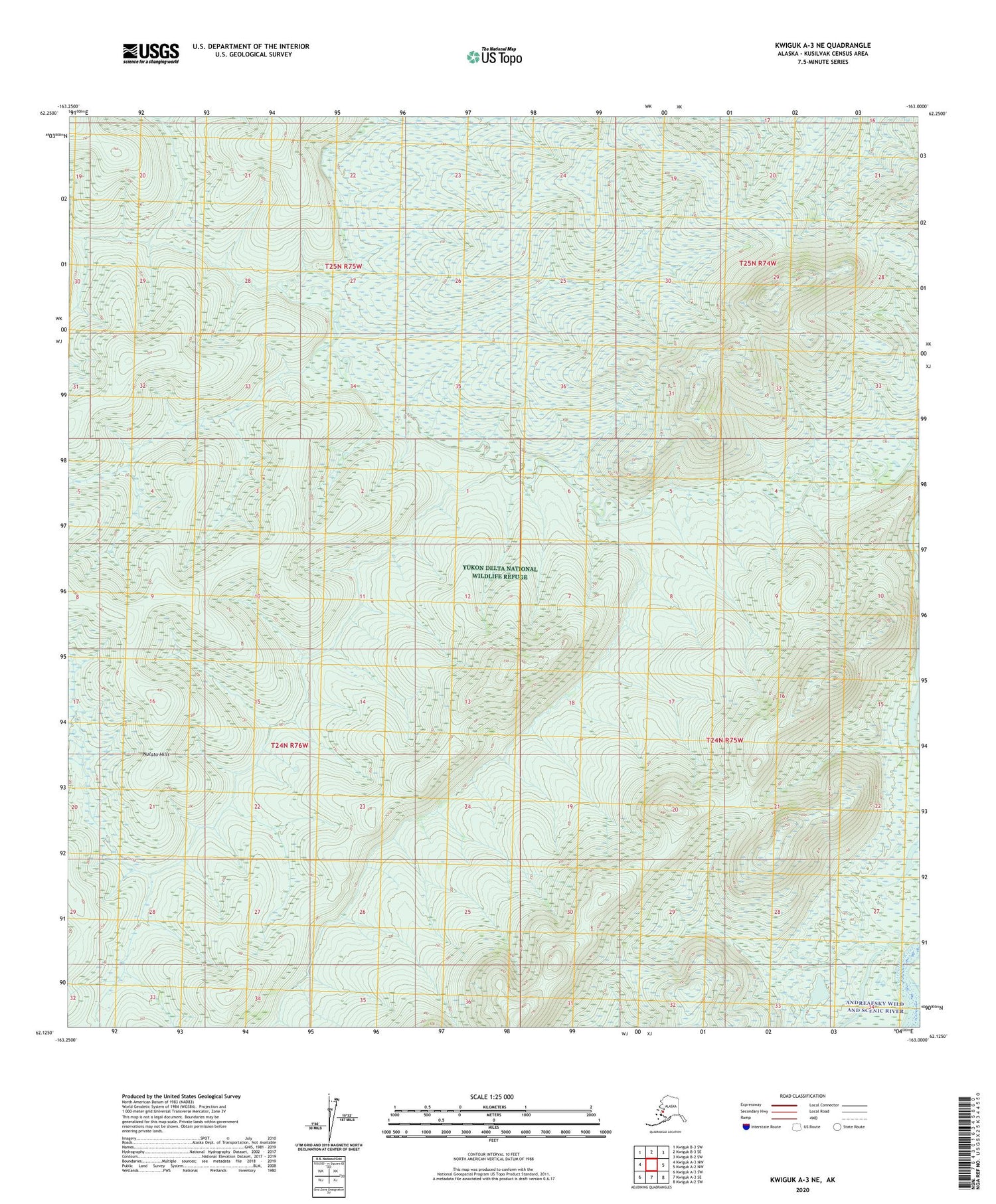 Kwiguk A-3 NE Alaska US Topo Map Image