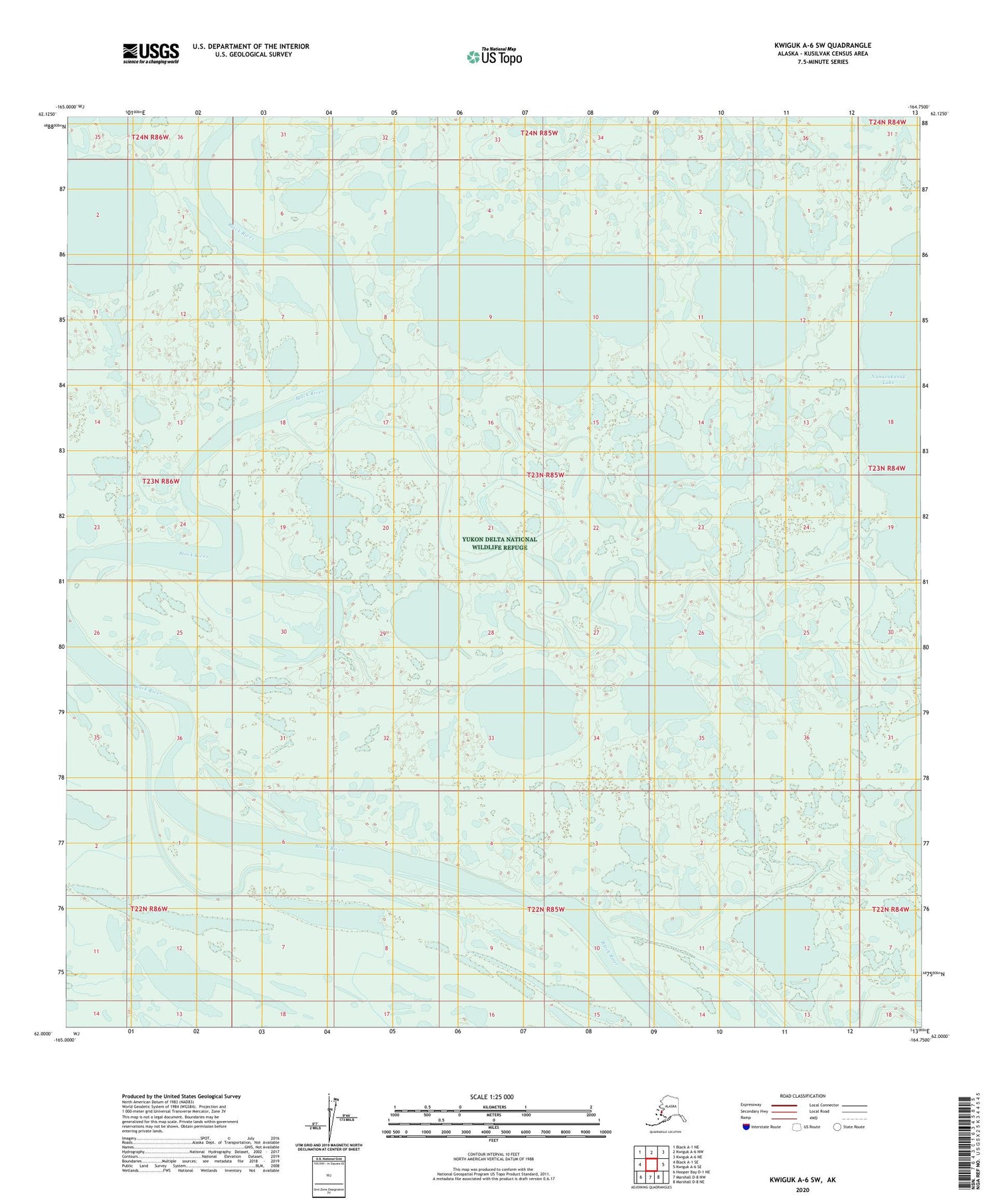 Kwiguk A-6 SW Alaska US Topo Map Image