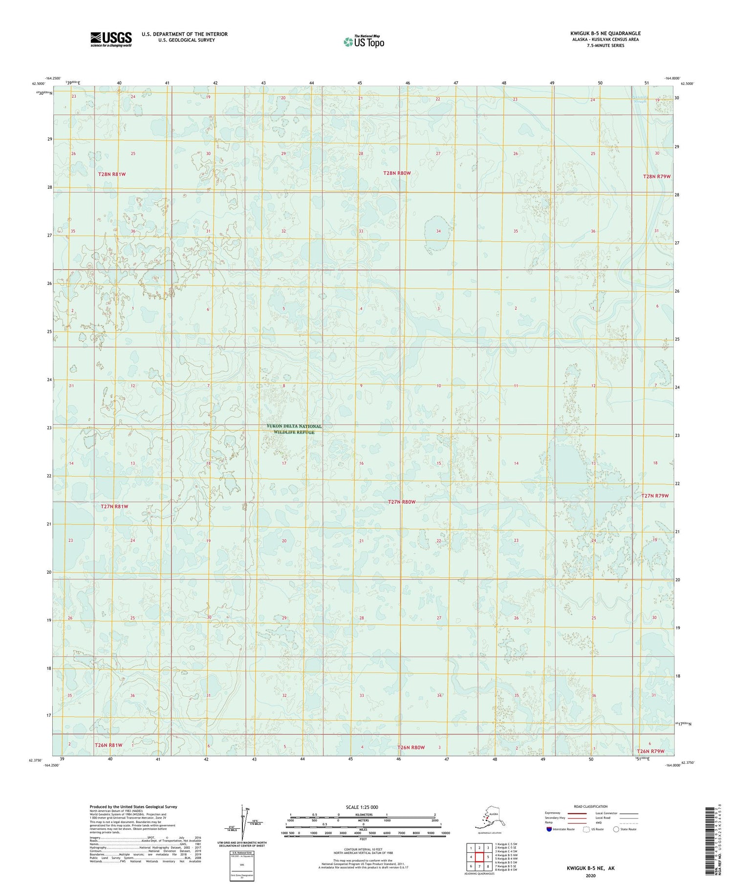 Kwiguk B-5 NE Alaska US Topo Map Image