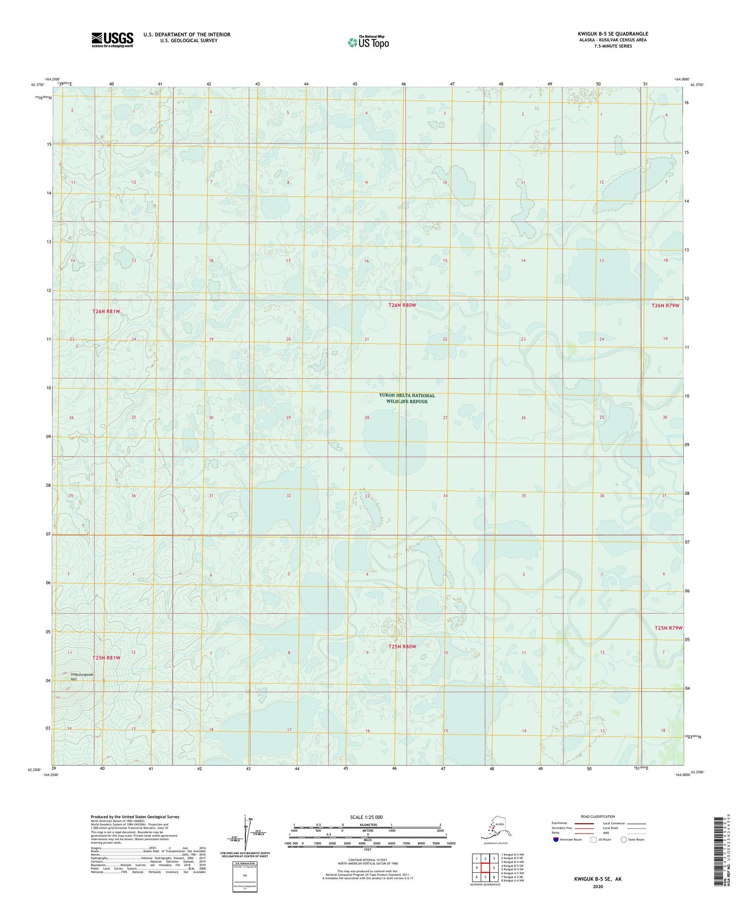 Kwiguk B-5 SE Alaska US Topo Map Image