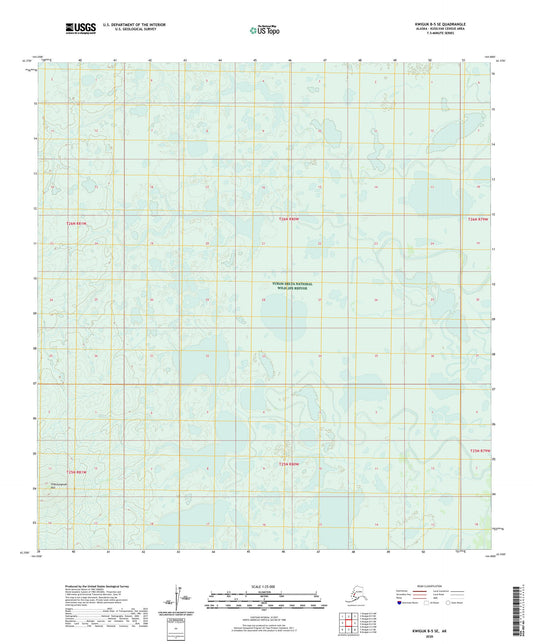 Kwiguk B-5 SE Alaska US Topo Map Image
