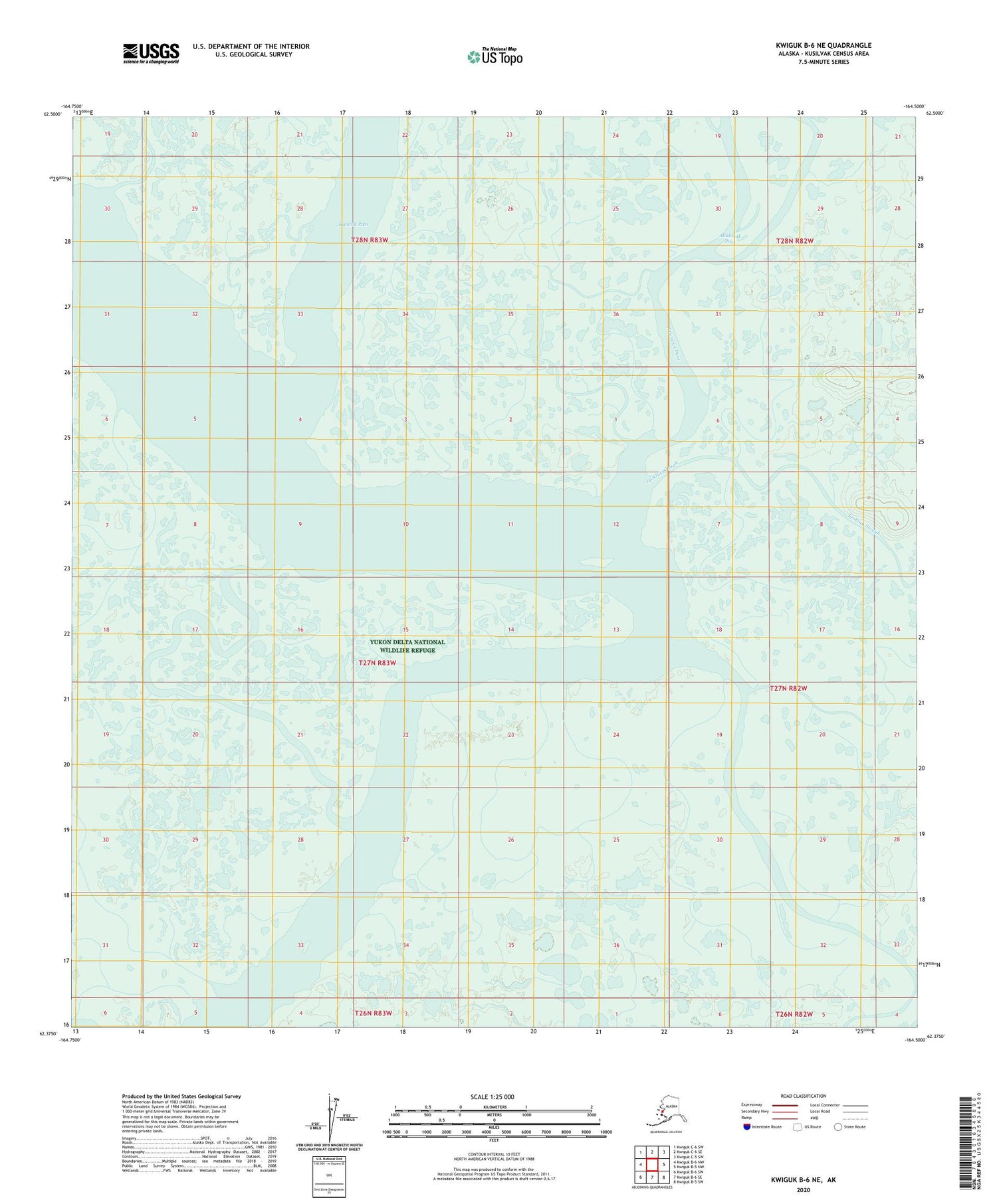 Kwiguk B-6 NE Alaska US Topo Map Image