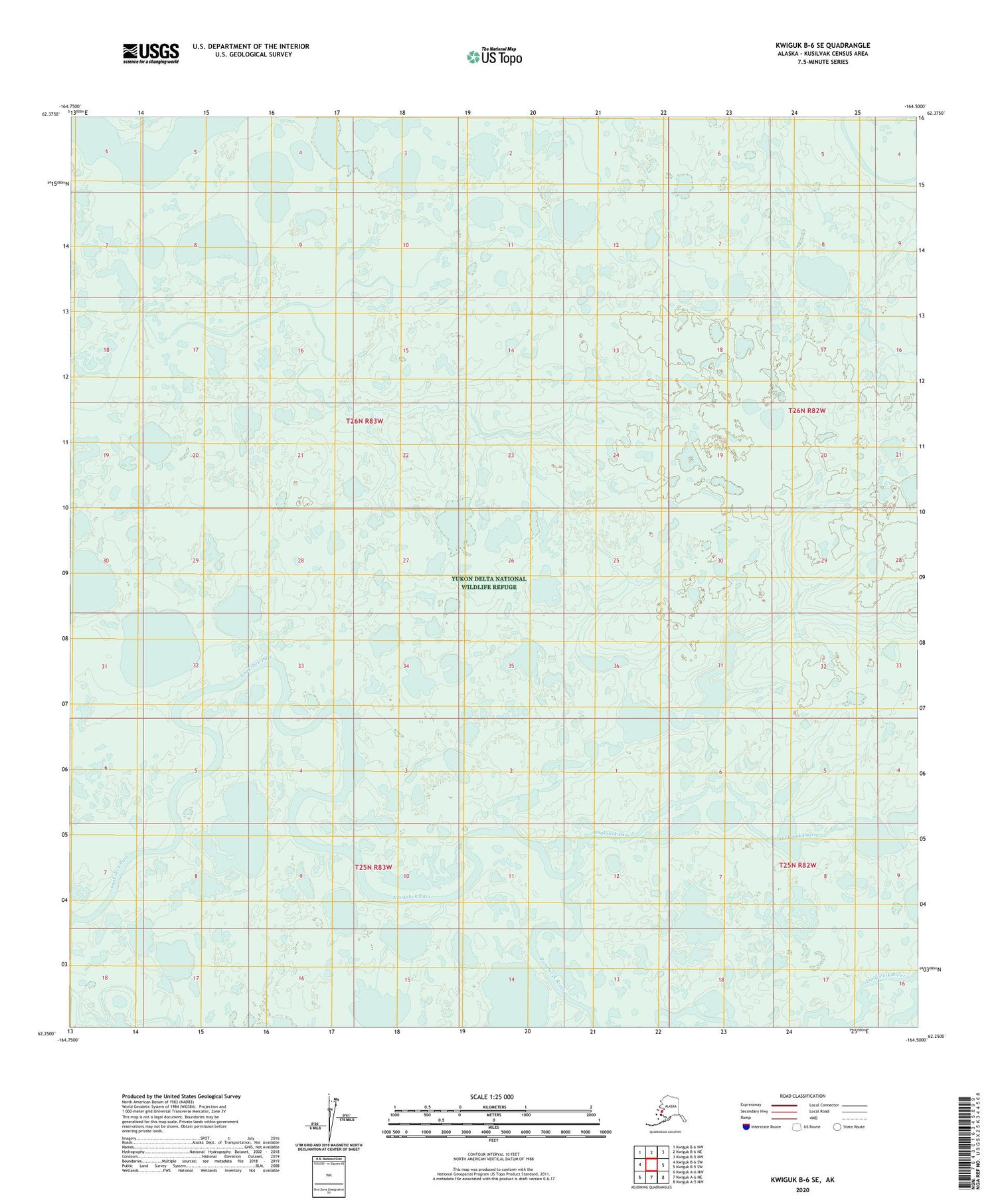 Kwiguk B-6 SE Alaska US Topo Map Image