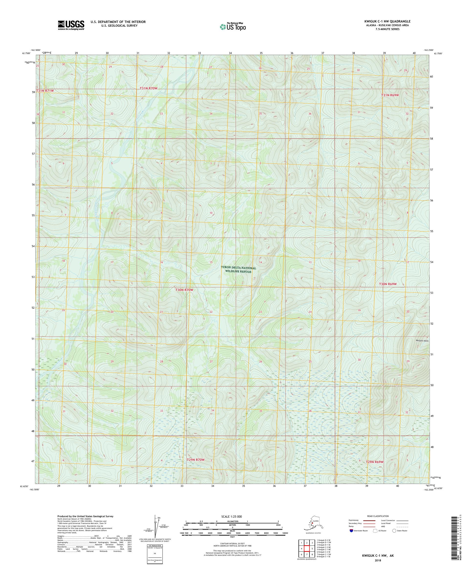 Kwiguk C-1 NW Alaska US Topo Map – MyTopo Map Store