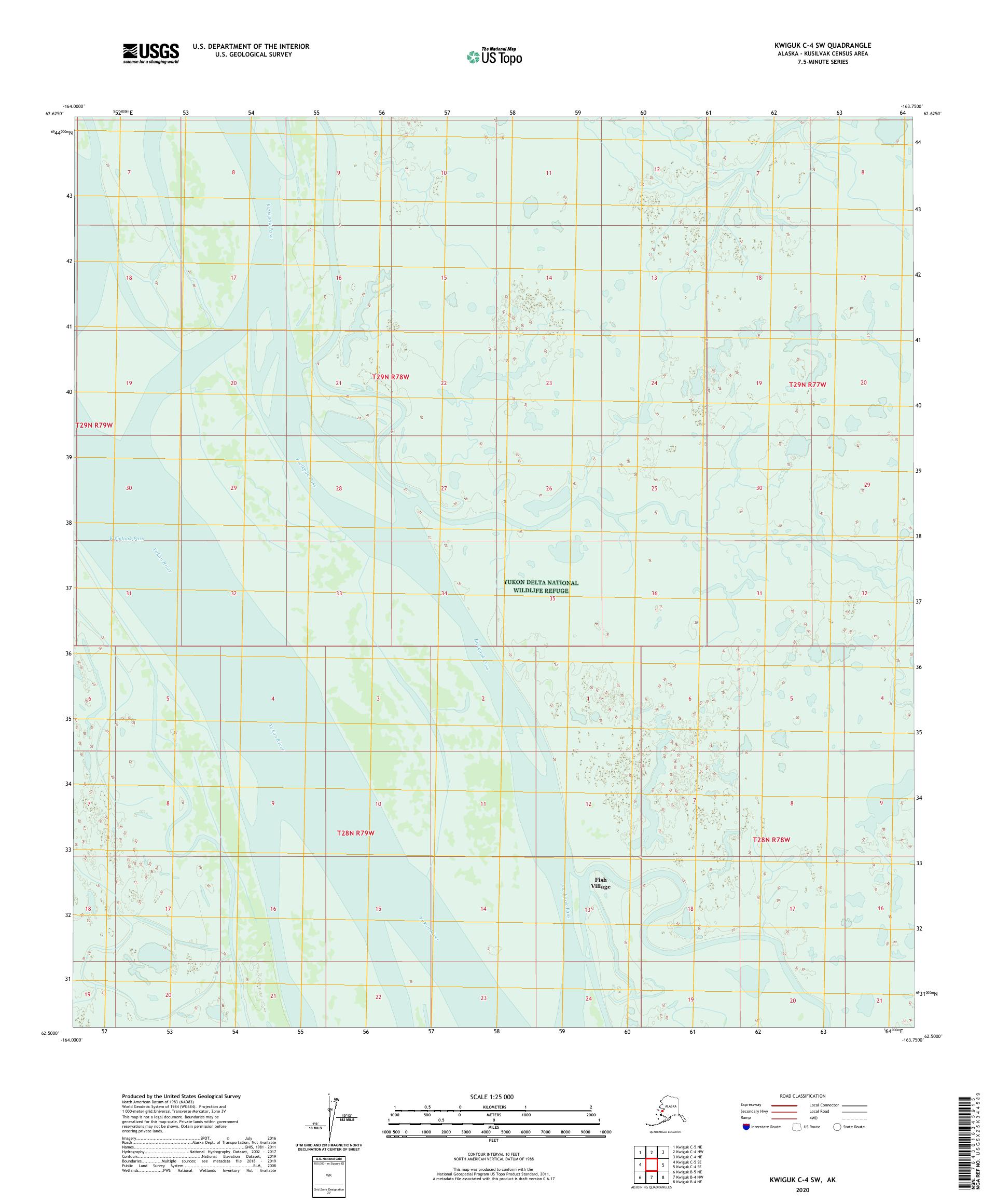 Kwiguk C-4 SW Alaska US Topo Map – MyTopo Map Store