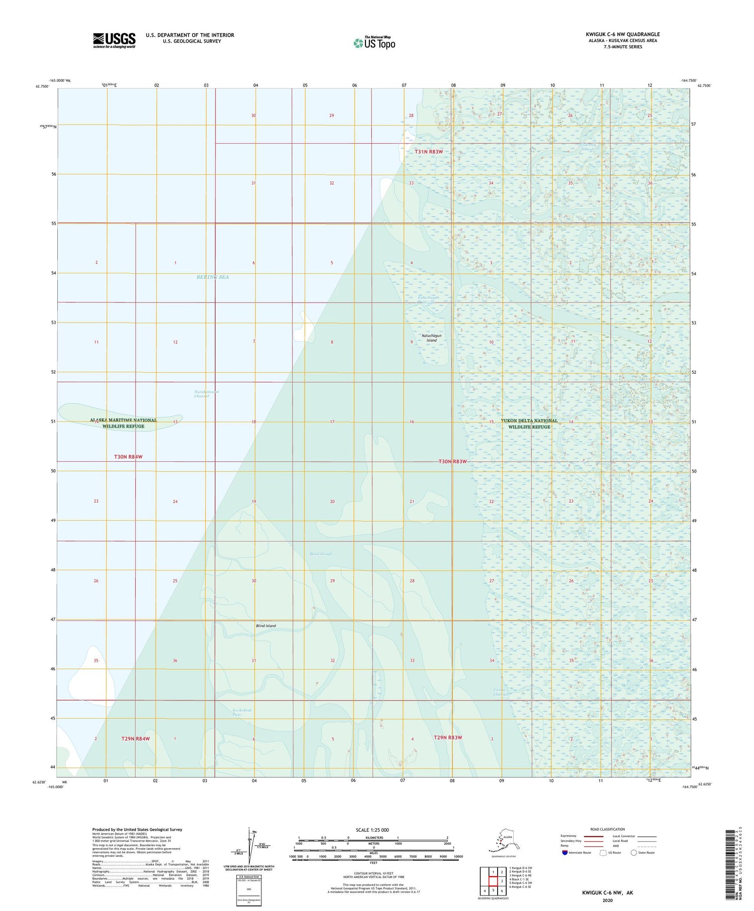 Kwiguk C-6 NW Alaska US Topo Map Image