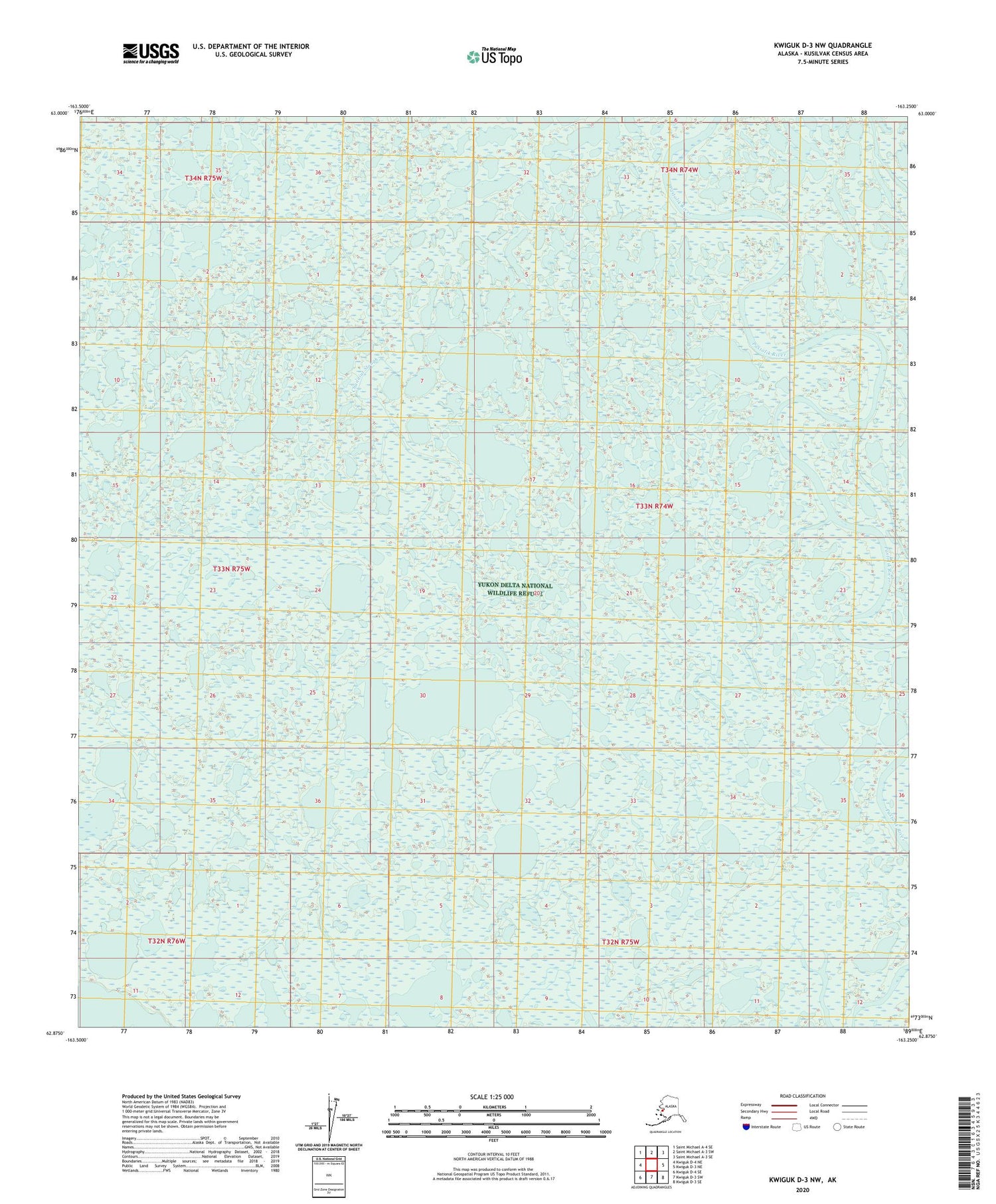 Kwiguk D-3 NW Alaska US Topo Map Image