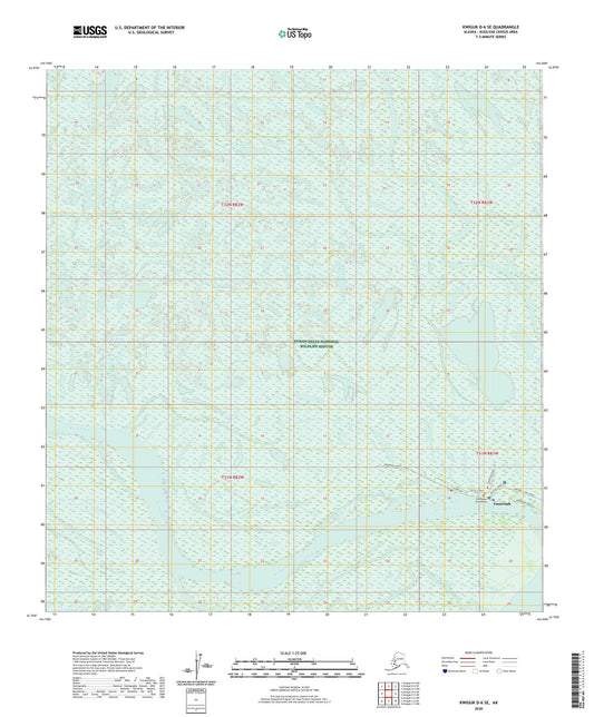 Kwiguk D-6 SE Alaska US Topo Map Image