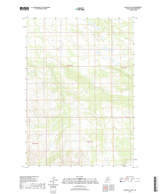 LIme Hills A-6 NW Alaska US Topo Map Image