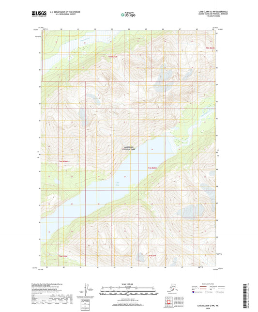 Lake Clark B-2 NW Alaska US Topo Map Image