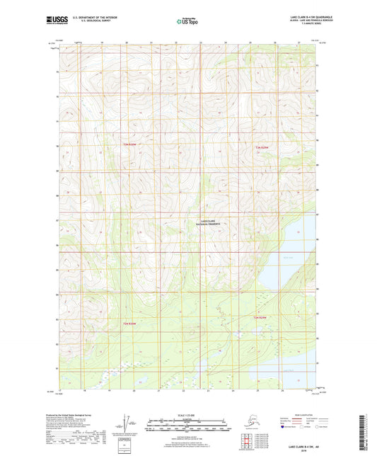 Lake Clark B-4 SW Alaska US Topo Map Image
