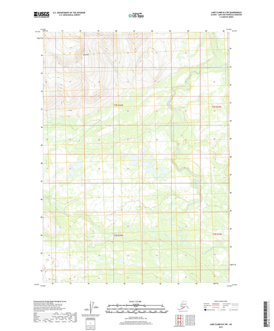 Lake Clark B-6 SW Alaska US Topo Map Image