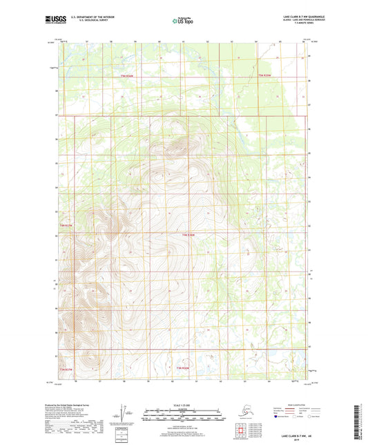 Lake Clark B-7 NW Alaska US Topo Map Image