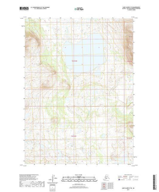 Lake Clark B-7 SE Alaska US Topo Map Image