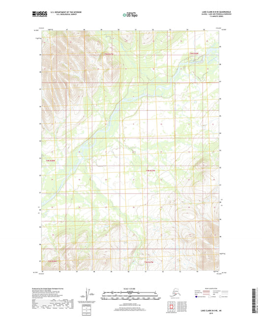 Lake Clark B-8 NE Alaska US Topo Map Image