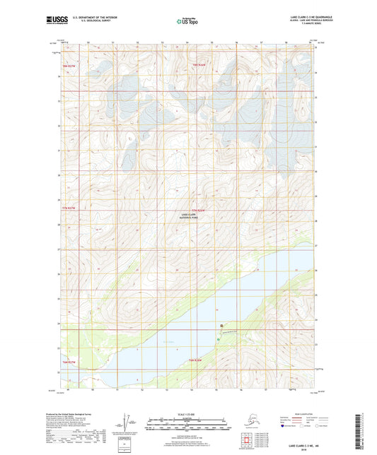 Lake Clark C-3 NE Alaska US Topo Map Image
