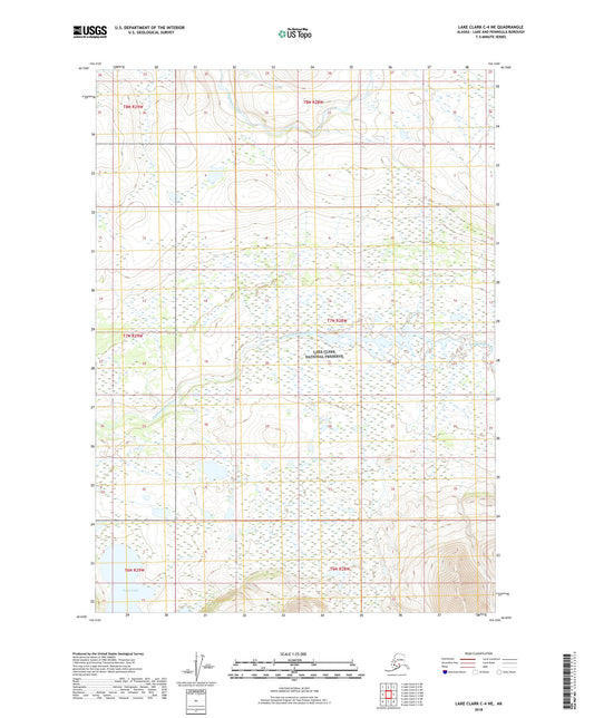 Lake Clark C-4 NE Alaska US Topo Map Image