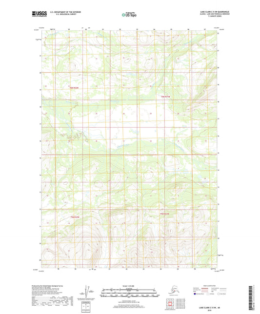 Lake Clark C-5 SW Alaska US Topo Map Image