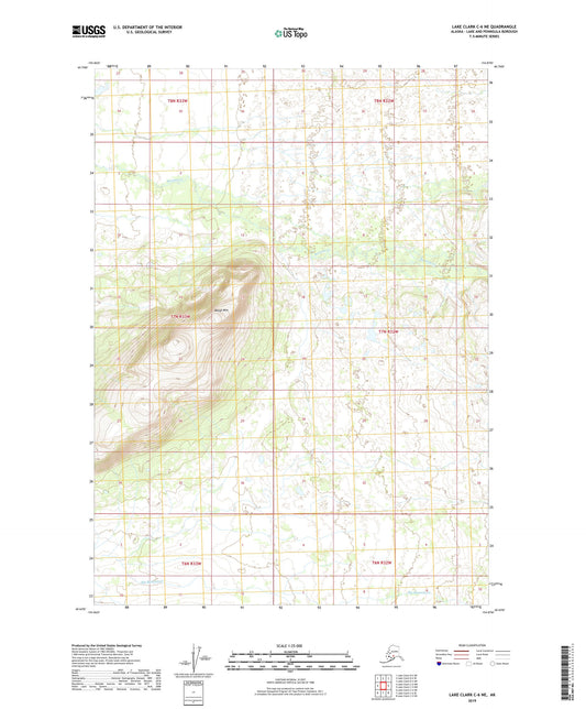 Lake Clark C-6 NE Alaska US Topo Map Image