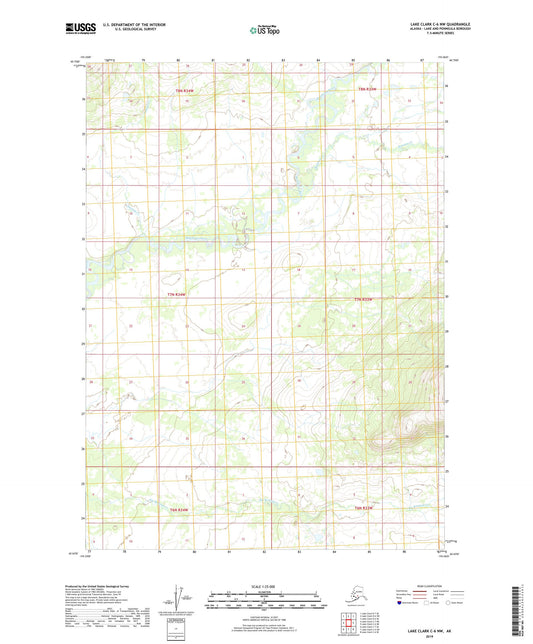 Lake Clark C-6 NW Alaska US Topo Map Image
