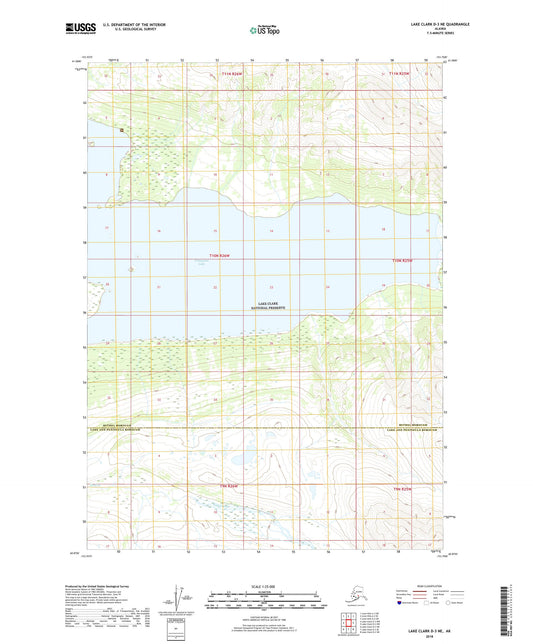 Lake Clark D-3 NE Alaska US Topo Map Image