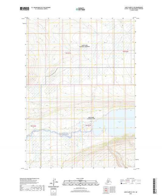 Lake Clark D-3 SW Alaska US Topo Map Image