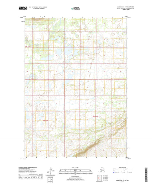 Lake Clark D-5 SW Alaska US Topo Map Image