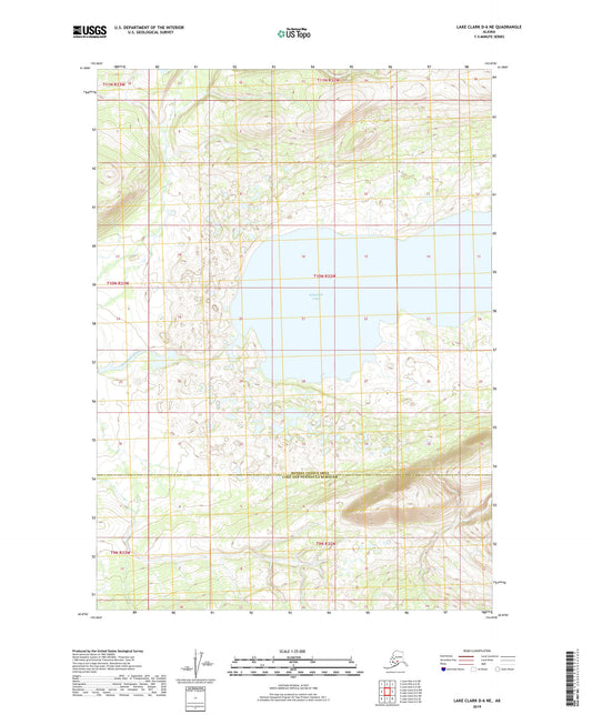 Lake Clark D-6 NE Alaska US Topo Map Image