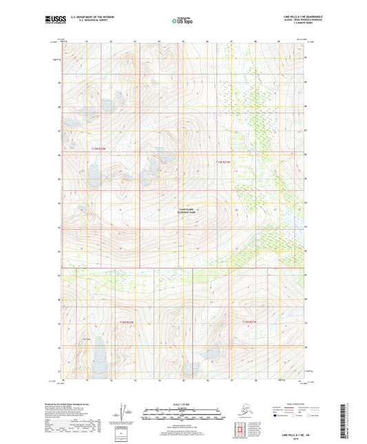Lime Hills A-1 NE Alaska US Topo Map Image