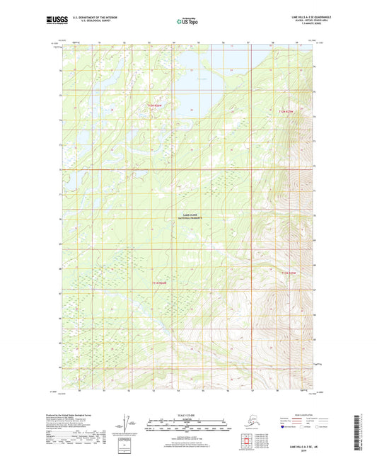 Lime Hills A-3 SE Alaska US Topo Map Image