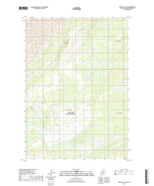 Lime Hills A-3 SW Alaska US Topo Map Image