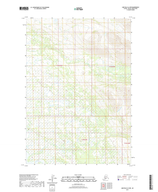 Lime Hills A-4 NW Alaska US Topo Map Image