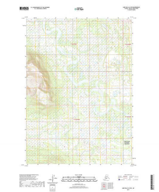 Lime Hills A-4 SW Alaska US Topo Map Image
