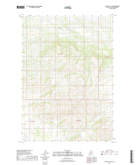 Lime Hills A-7 NE Alaska US Topo Map Image