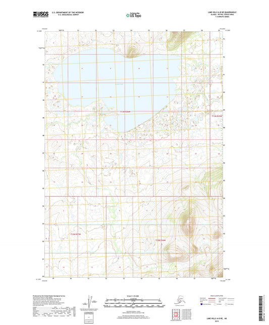 Lime Hills A-8 NE Alaska US Topo Map Image