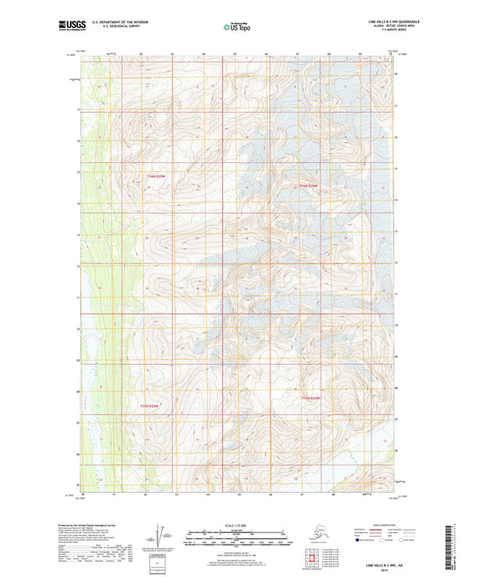 Lime Hills B-2 NW Alaska US Topo Map Image