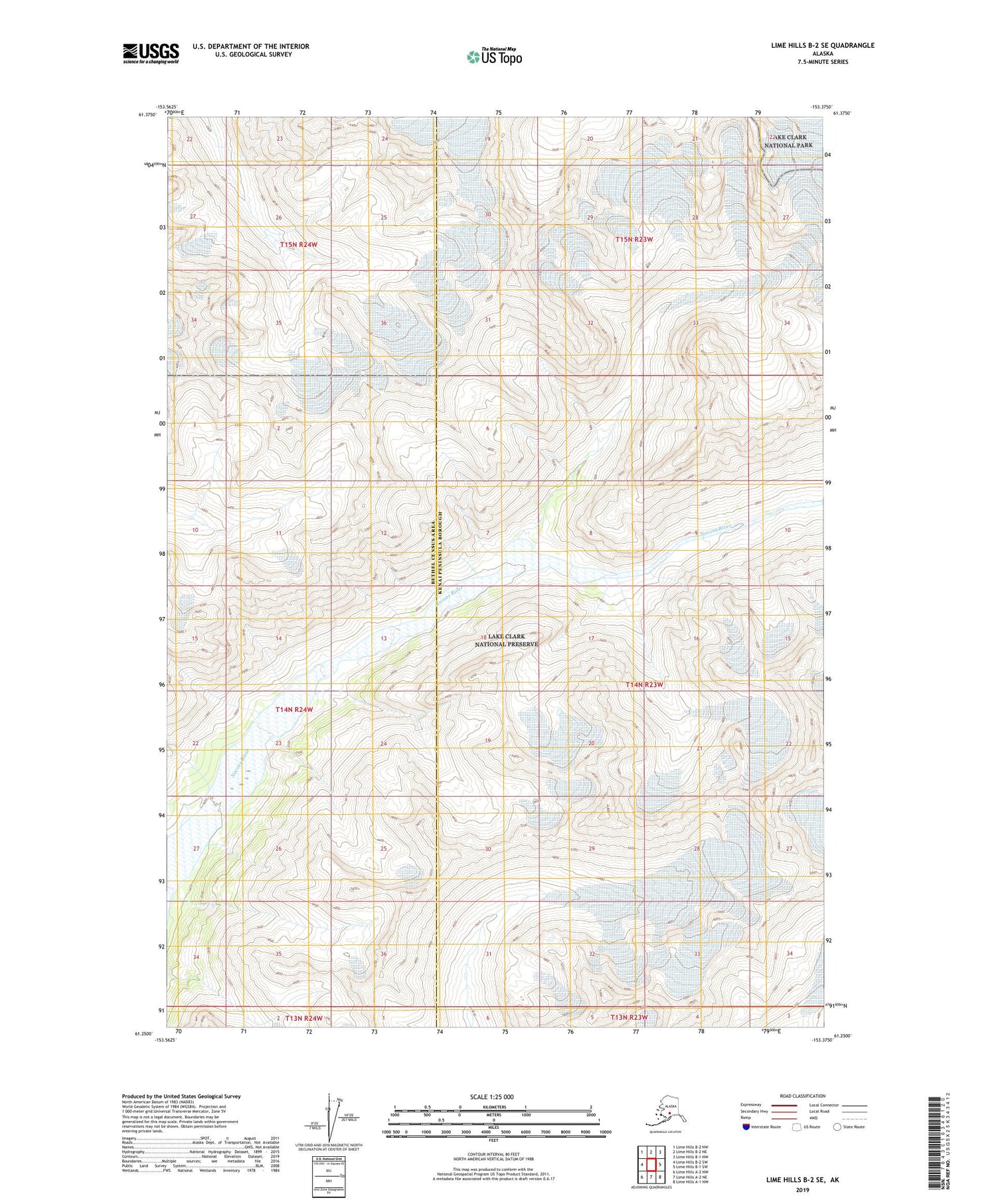 Lime Hills B-2 SE Alaska US Topo Map Image