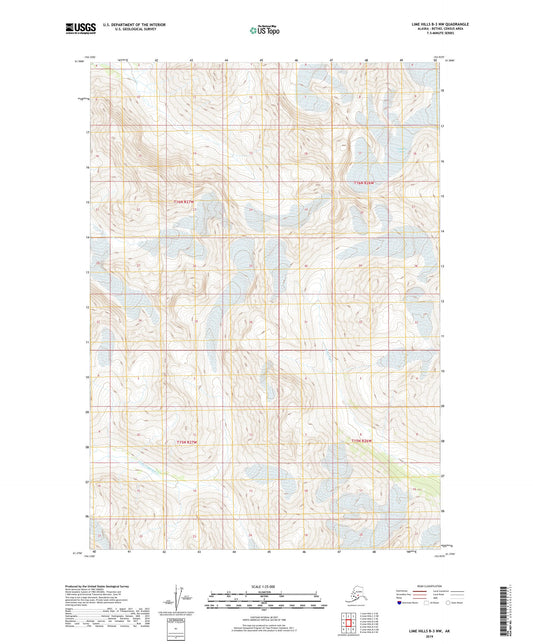 Lime Hills B-3 NW Alaska US Topo Map Image