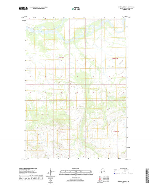 Lime Hills B-6 NE Alaska US Topo Map Image