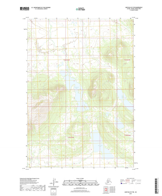Lime Hills B-7 NE Alaska US Topo Map Image