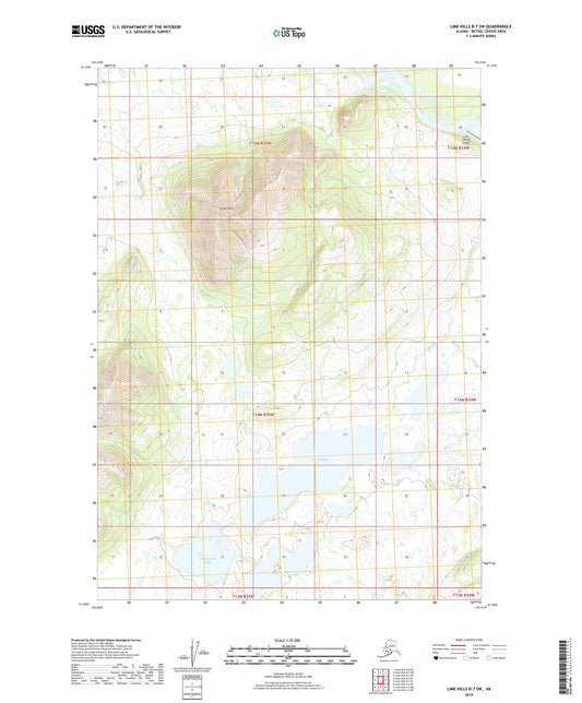 Lime Hills B-7 SW Alaska US Topo Map Image