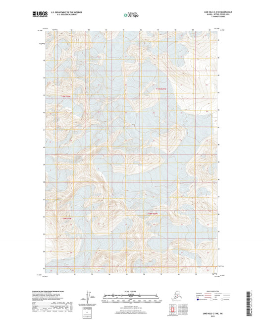 Lime Hills C-3 NE Alaska US Topo Map Image
