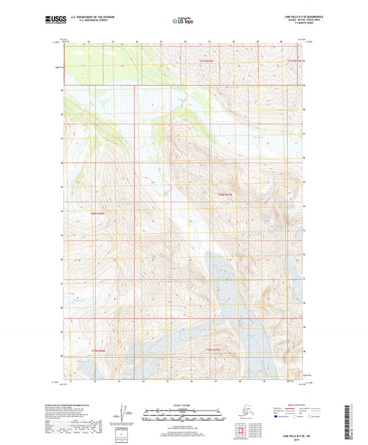 Lime Hills D-4 SE Alaska US Topo Map Image