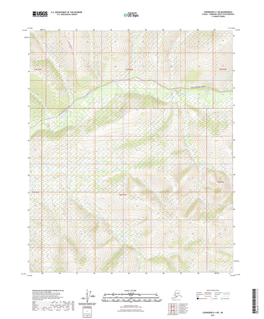 Livengood A-1 NE Alaska US Topo Map Image